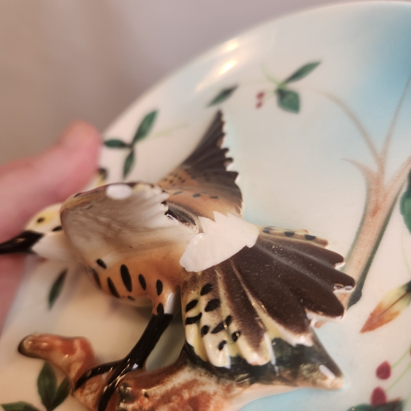 Napco B1770 Vintage Flicker Ceramic Wall Hanging Plate - Picture 4 of 5